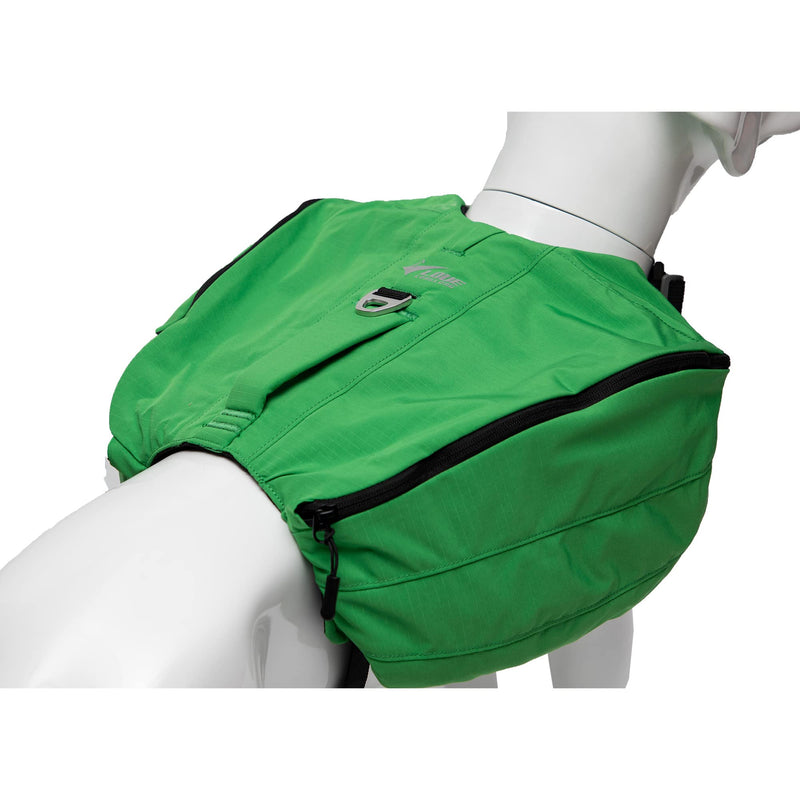 Lovelonglong Dog Backpack for Hiking, Multifunctional Dog Day Pack Zippered Travel Dog Saddle Bag Outdoor Hiking Backpack with 2 Capacious Side Pockets for Small Medium Large Dogs XS (chest 18-23 inch) Green - BeesActive Australia