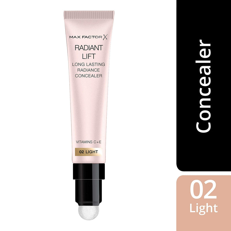 Max Factor Radiant Lift Hydrating and Brightening Concealer, Vitamins C and E, Light, 7ml 20 Light - BeesActive Australia