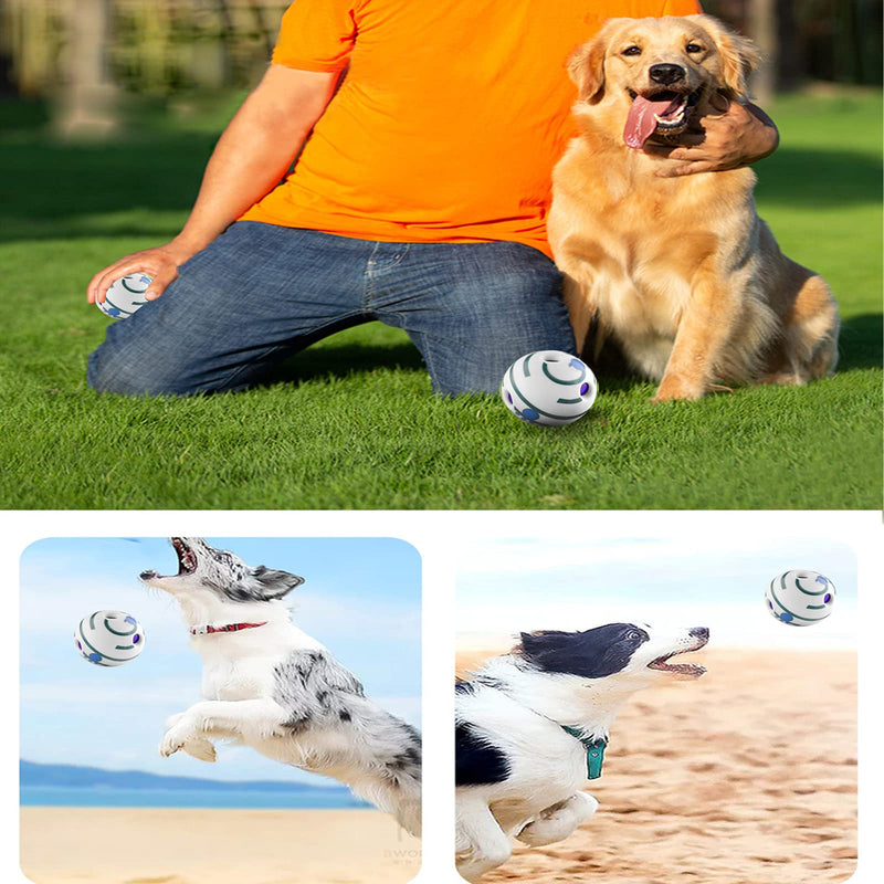 4-Inches Wobble Giggle Dog Ball,Strange dog toy Ball, Luminous ball,Peppy Pet Ball,Training Playing Ball,Glow in the dark dog balls,Rolling ball,Waggle Ball,The best fun giggle sound dog toy,Dog glow ball,Home alone toys - BeesActive Australia