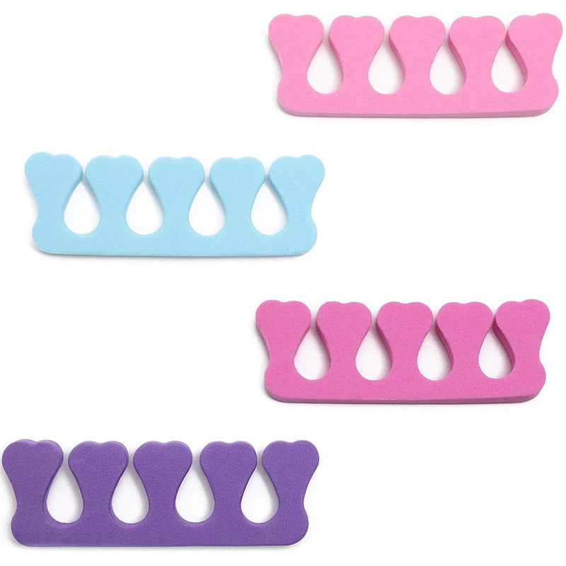 Juvale Soft Foam Toe Separators for Pedicures (3.9 x 1.3 in, 4 Colors, EVA, 20 Pack) - BeesActive Australia