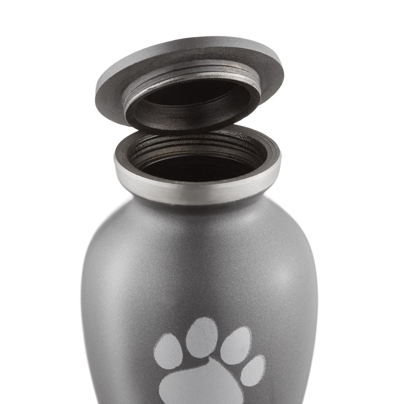 Reminded Pet Cremation Urns for Dog and Cat Ashes, Memorial Paw Print Urn X-Small Gray - BeesActive Australia