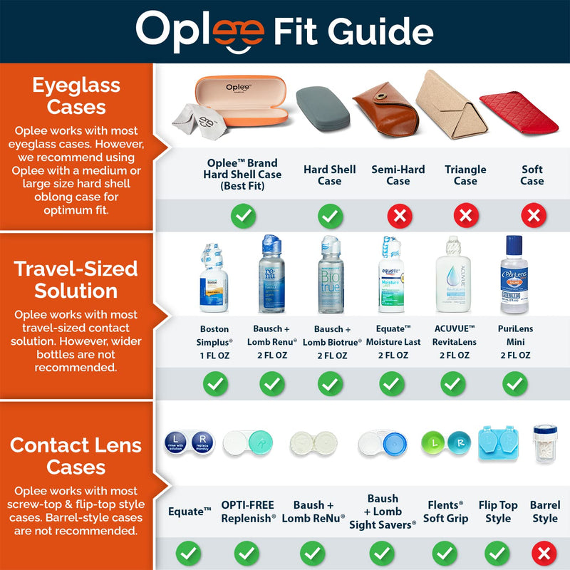 Oplee� Travel Contact Lens Case, Portable Design with Built-in Mirror (Travel Case Only) Black - BeesActive Australia