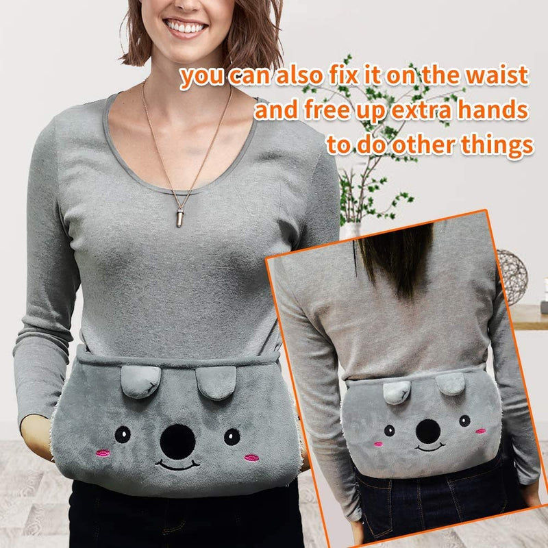 Hot Water Bottle Rubber Warm Water Bag with Soft Waist Cover,Hot Water Bag for Neck and Shoulder, Back, Legs,Waist Warm (Pink-Heart) Pink-Heart - BeesActive Australia