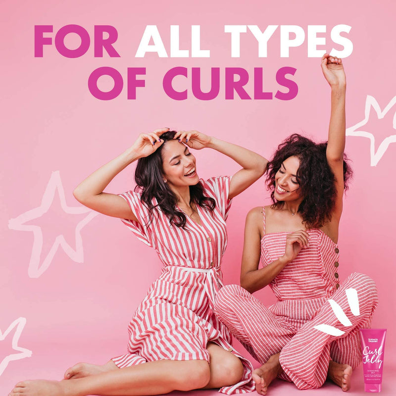 Umberto Giannini Curl Jelly Scrunching Jelly & Creme De Curl Control Cream Duo for Curly or Wavy Hair, Vegan & Cruelty Free, 2 Pack - BeesActive Australia