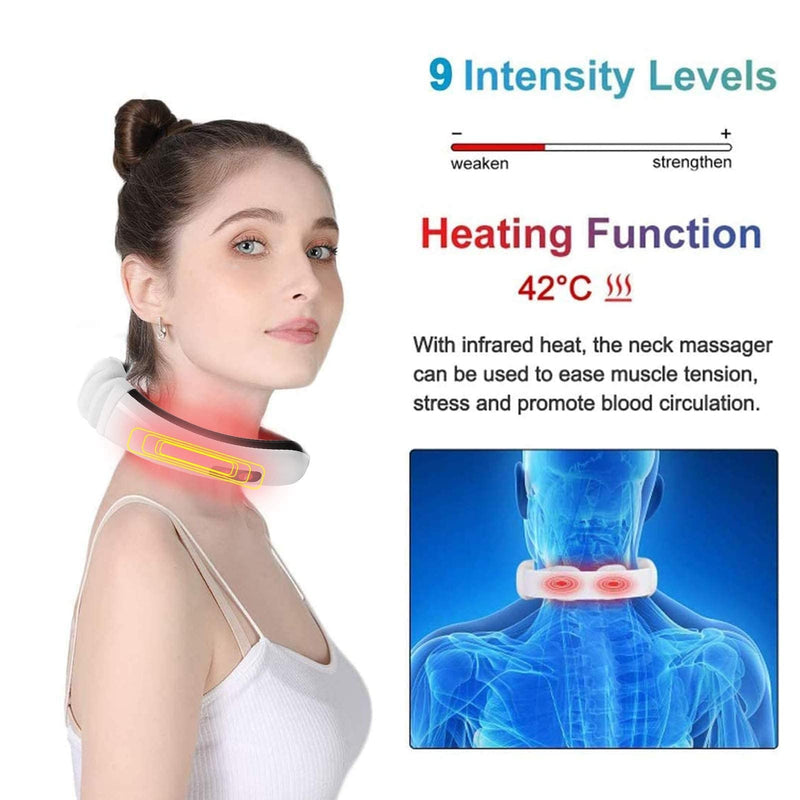 Electric Massagers for Neck and Back, Portable Cervical Massager Heating Pain Relief Tool Health Care Relaxation Neck Massager - BeesActive Australia