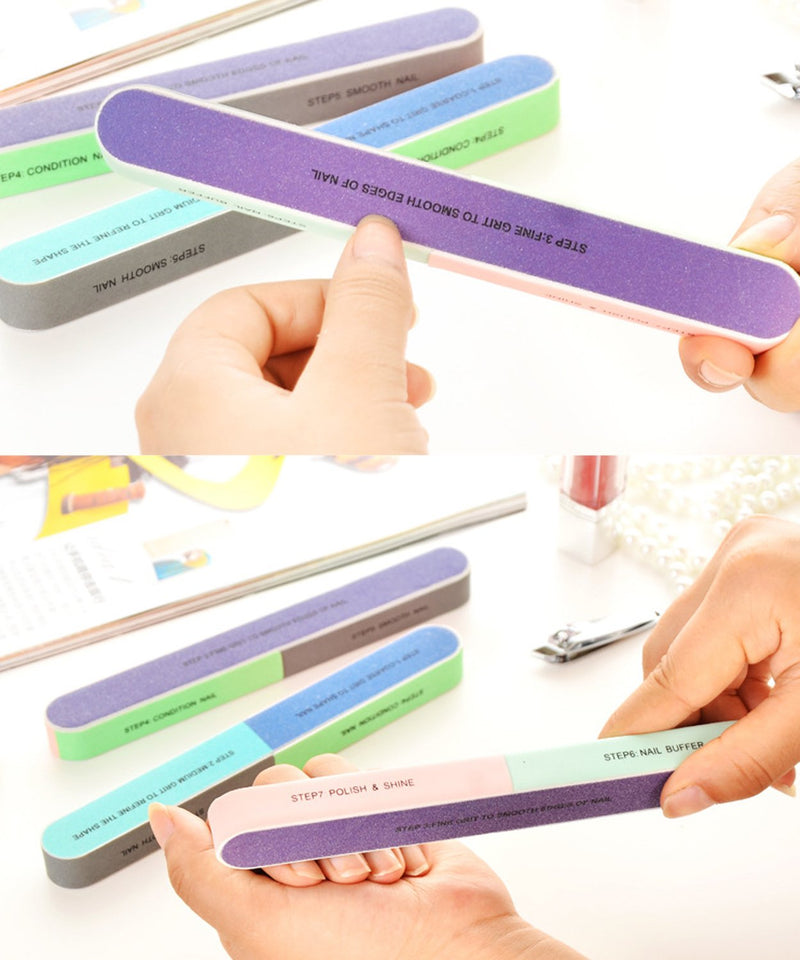 Honbay 6PCS Nail Art Tool Nail File Nail Buffer Cosmetic Manicure, 7 Ways - BeesActive Australia