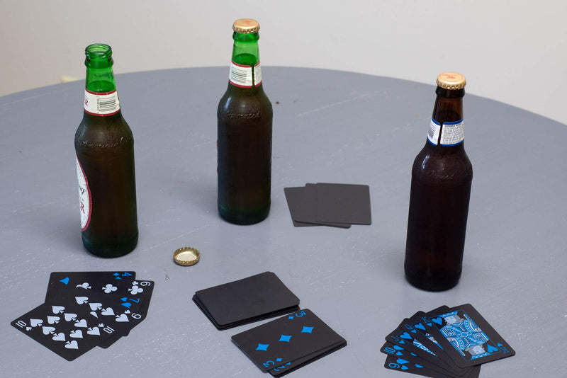 Sleek Black Non-Slip 3.5 Acrylic Waterproof Playing Cards - BeesActive Australia