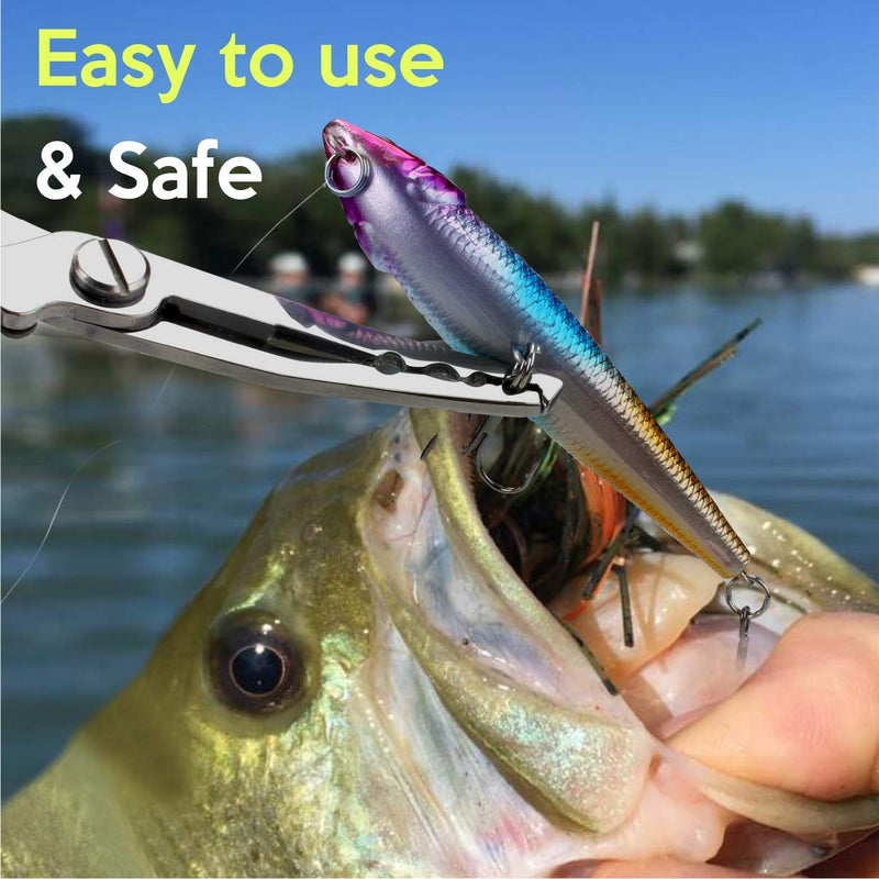 Fishing Tools, Fishing Pliers, Fish Lip Gripper, Hook Remover, Fishing Line Cutter, Split Ring Plier Fishing Tools Tackle Gear Fly Tying Kayak Accessories for Lure Bait Making - BeesActive Australia