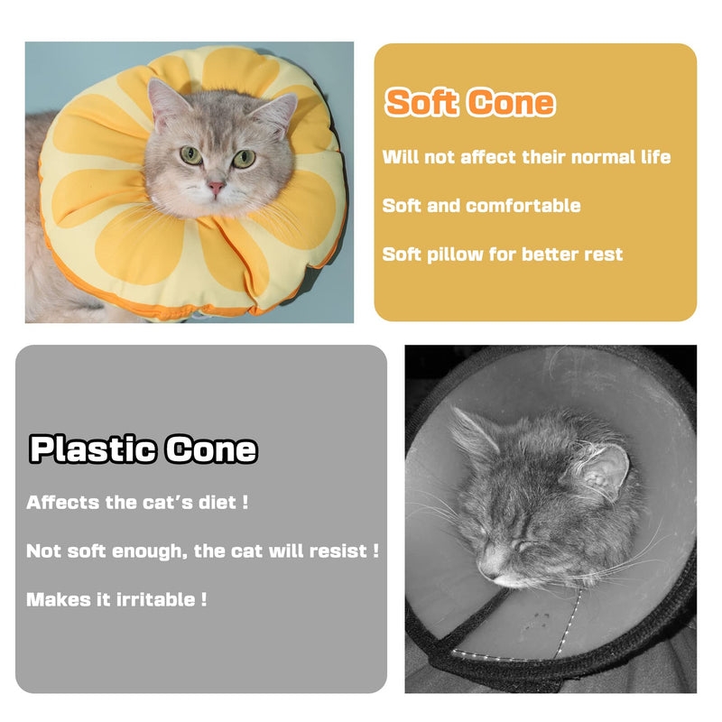 Jevnd Cat Cone Collar Soft, Adjustable Cat Cones to Stop Licking, E Collar for Cats, Recovery Collar for Cats After Surgery, Cat Neck Cone, Elizabethan Collar for Cat and Kitten Large - BeesActive Australia