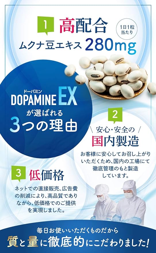 Dopamine EX Mucuna Bean Supplement 30 tablets 30 days supply - BeesActive Australia