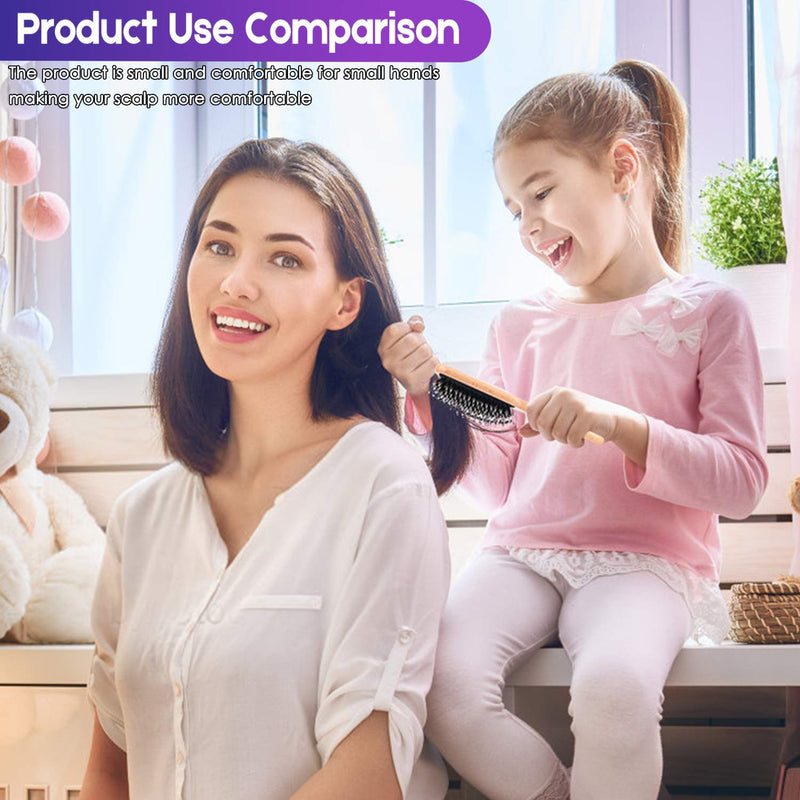 Hair Brush, Boar Bristles Detangling Brushes for Curly Straight Long Short Fine Hair, Hairbrushes for Women Men Kids (medium) medium - BeesActive Australia