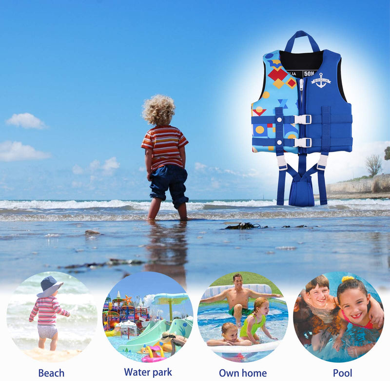 Boglia Kids Swim Vest Toddler Life Jacket Infant Life Vest Pool Float with Adjustable Safety Strap,Floaties for Age 1-9 Years/22-50Lbs Small Blue - BeesActive Australia