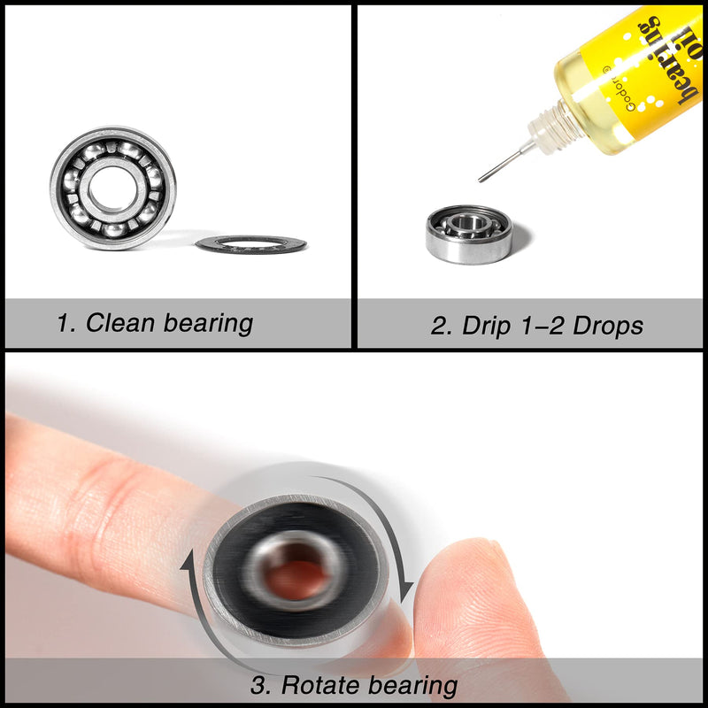 Premium 1 Ounce Skateboard Bearing Lubricant | Bearing Oil, High Grade Skate Bearing Lubricant, Super Smooth Bearing Lube for Skateboards, Longboards, Scooters and Roller Skates - BeesActive Australia