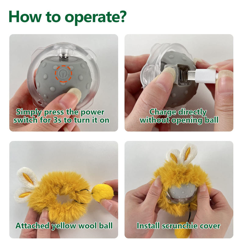 AUKL Interactive Cat Toys Ball Super Drive Electric Cat Toy Automatic Rolling Robotic Car Motion Activate Robot - BeesActive Australia