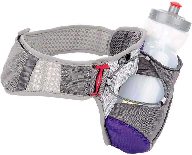 Ultraspire Nerve Hydration Running Trail MBS Waist Belt Pack with 20 oz Bottle, Purple (XL) - BeesActive Australia