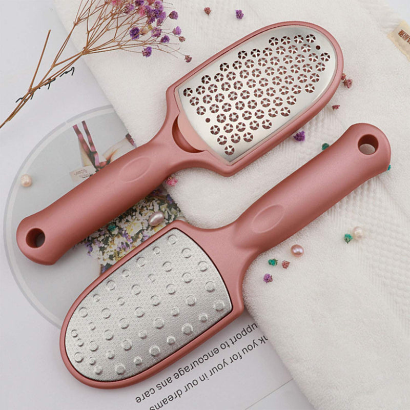 Elahome Pedicure Foot File Callus Remover Double Size Dead Skin Calluses Metal Foot Rasp for Rough Feet Rose Gold - BeesActive Australia