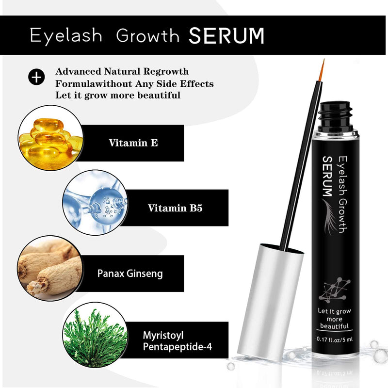 Eyelash Growth Serum Lash Boost Serum Brow Growth Enhancer for Longer Fuller Thicker Lashes & Brows 5ml - BeesActive Australia