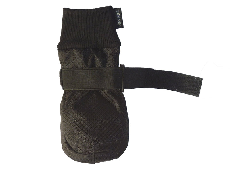 LONSUNEER Paw Protector Dog Boots Soft Sole Nonslip and Reflective Set of 4 Medium ( L 2.56 x W 2.56 inch ) Black - BeesActive Australia