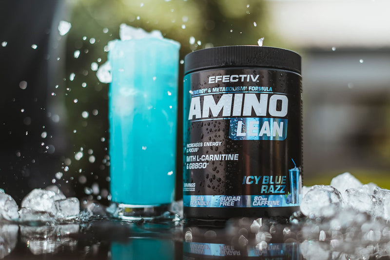 EFECTIV Amino Lean - Energy and Metabolism Formula - Increases Energy & Focus - Sugar Free - 40 Servings - Vegan Friendly - 300 Grams (ICY Blue Razz) Icy Blue Razz - BeesActive Australia