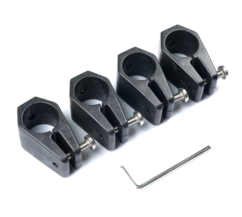 [AUSTRALIA] - Thorn Bimini Top Fittings Jaw Slide 1" Black Nylon Hardware Pack of 4 