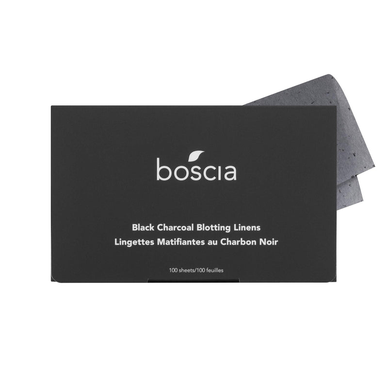 boscia Black Charcoal Blotting Linens - Vegan, Cruelty-Free, Natural and Clean Skincare | Facial Blotting Paper for Absorbing Excess Oil, 100 ct - BeesActive Australia