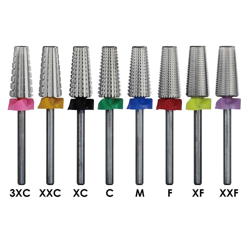 ianblues Multi-function - 5 in 1 Manicure Drill for Electric Drill Machine, both for Left & Right hand people, Grit Size: 3XC, XXC, XC, C, M, F, XF, XXF (Extra Fine (XF)) Extra Fine (XF) - BeesActive Australia