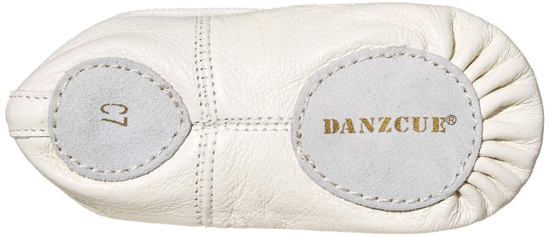 [AUSTRALIA] - Danzcue Child Split Sole Leather Ballet Slipper 11.5 Little Kid White 