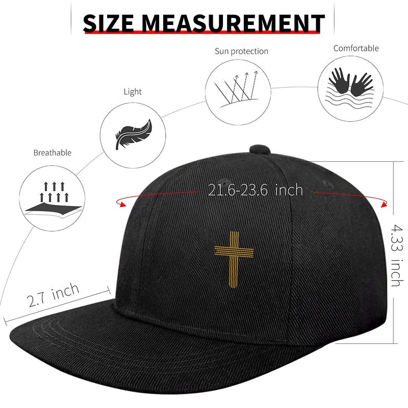 Skull Knife Mustache Unisex Flat Bill Baseball Caps Adjustable Sun Hats Black55 One Size - BeesActive Australia