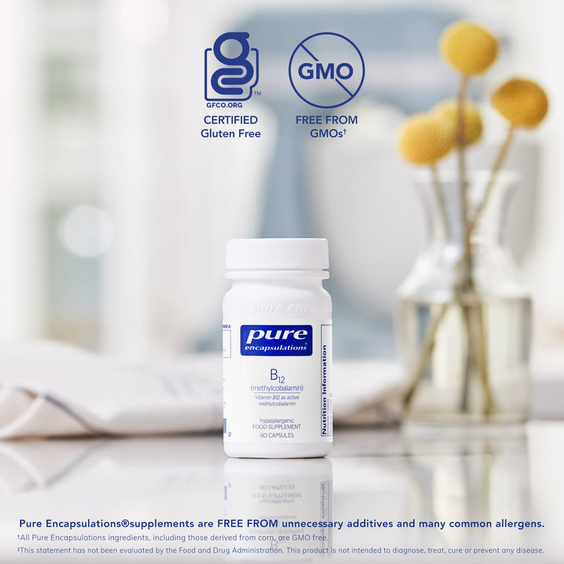 Pure Encapsulations - Vitamin B12 Methylcobalamin 1000 UG - Advanced Vitamin B12 for a Healthy Nervous System - 60 Capsules - BeesActive Australia