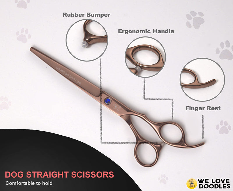 We Love Doodles Dog Grooming Scissors Kit - Dog Grooming Shears - Curved Dog Grooming Scissors - Thinning Scissors For Dogs - Best Grooming Scissors For Goldendoodles - BeesActive Australia