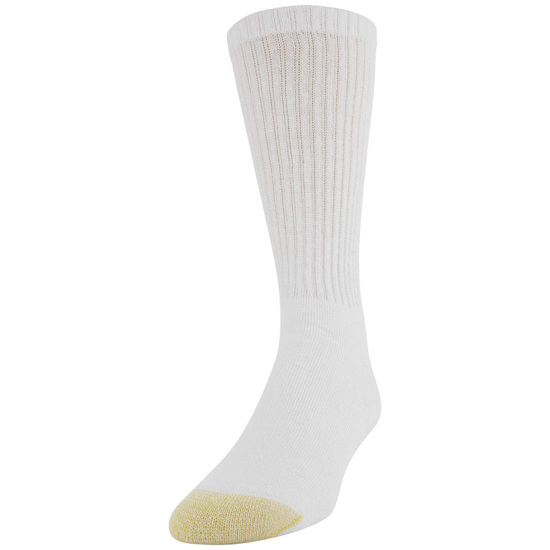 Gold Toe Men's 656s Cotton Crew Athletic Socks, Multipairs X-Large White (6-pairs) - BeesActive Australia