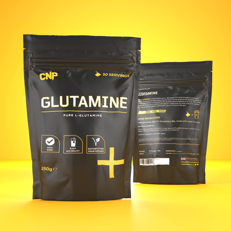 CNP Professional Glutamine, 100% Pure L-Glutamine Powder, 250g Pouch - BeesActive Australia