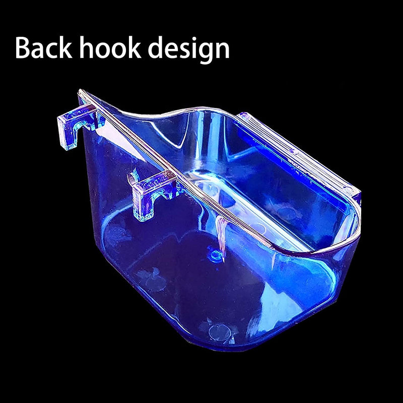 GURECOD Plastic Bathtub Bird Accessories Hanging Bird Cage Shower Food Containers Bird Bathing Small Birds, Canaries, Budgerigars, Parrots Blue - BeesActive Australia