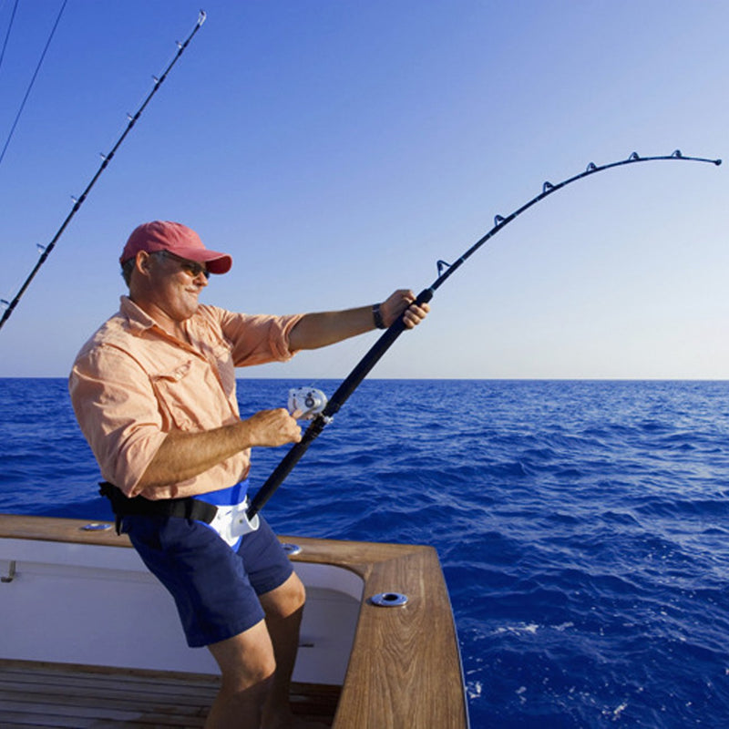 [AUSTRALIA] - Ogrmar Fishing Belly top/Adjustable Fishing Rod Fighting Belt/Tackle Boat Fishing Rod Holder/Adjustable Support Waist Rod Holder Belt Red 