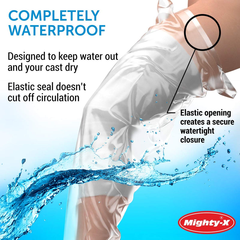 Waterproof Leg Cover for Shower - 【100% Watertight Seal】 - Reusable Full Leg Cast Cover for Shower Adult Knee, Ankle, Foot - 2pk - Easy to use - BeesActive Australia
