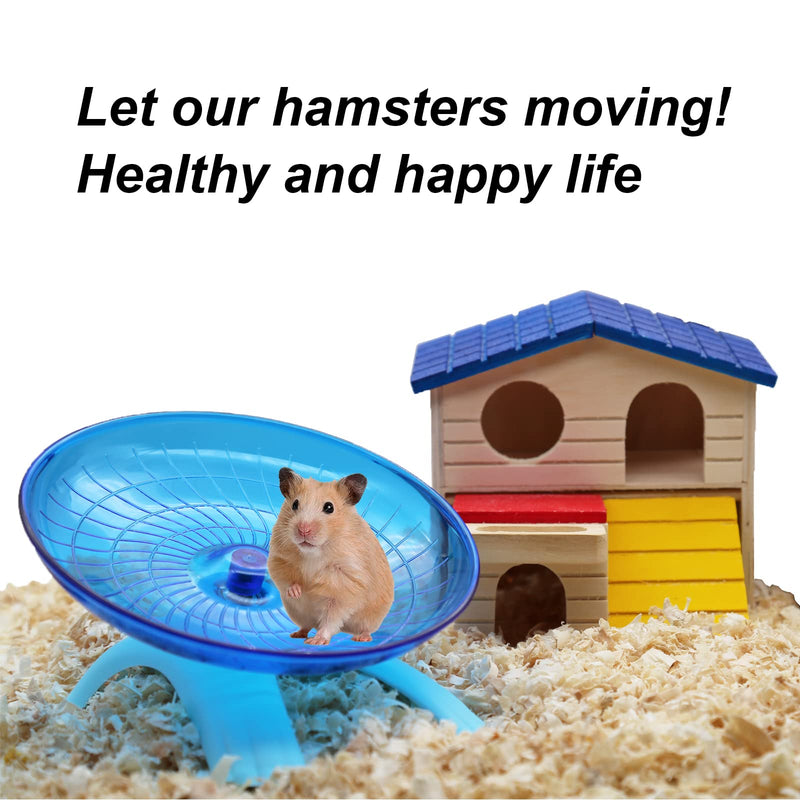 Wenriko Hamster Wheel, Hamster Flying Saucer Wheel, Hamster Exercise Wheel, Silent, Perfect Size, Super Quiet, Easy to Clean, for Dwarf Hamster, Syrian Hamster, Hermit Crab and Small Animal Blue - BeesActive Australia