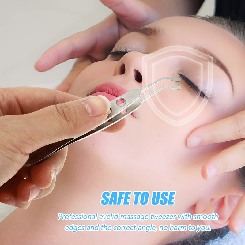 Premium Stainless Steel Arita Tauber Meibomian Gland Expressor Meibomian Gland Expressor Professional Excessive Eyelid Massage Forceps for Issue Dry Eyes - BeesActive Australia