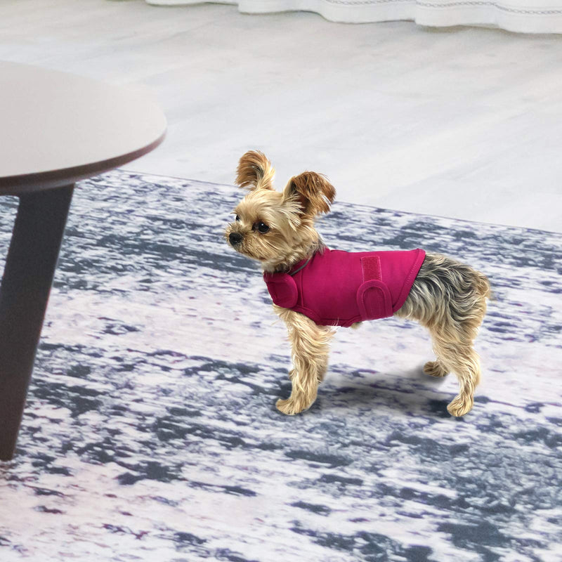cattamao Comfort Dog Anxiety Relief Coat, Dog Anxiety Calming Vest Wrap for Thunderstorm,Travel,Fireworks,Vet Visits,Separation XS Small Medium Large XL Dog X-Small (Pack of 1) Rose - BeesActive Australia