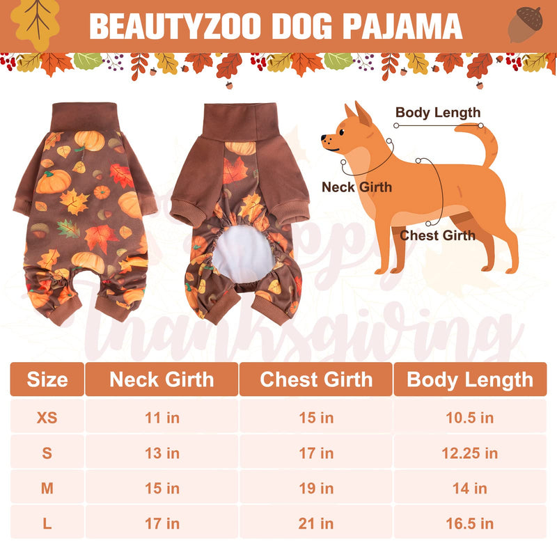 BEAUTYZOO Dog Pajamas Girl Boy Plaid Dog Pjs Puppy Clothes Hair Shedding Cover Doggie Oneies Cat Pjs Doggy Jammies for Autumn Winter Medium Brown - BeesActive Australia