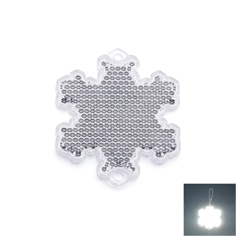 MFC PRO 4Pcs Super Bright Safety Reflector - Stylish Reflective Gear for Jackets, Bags, Purses, Backpacks, Strollers and Wheelchairs Snowflake - BeesActive Australia