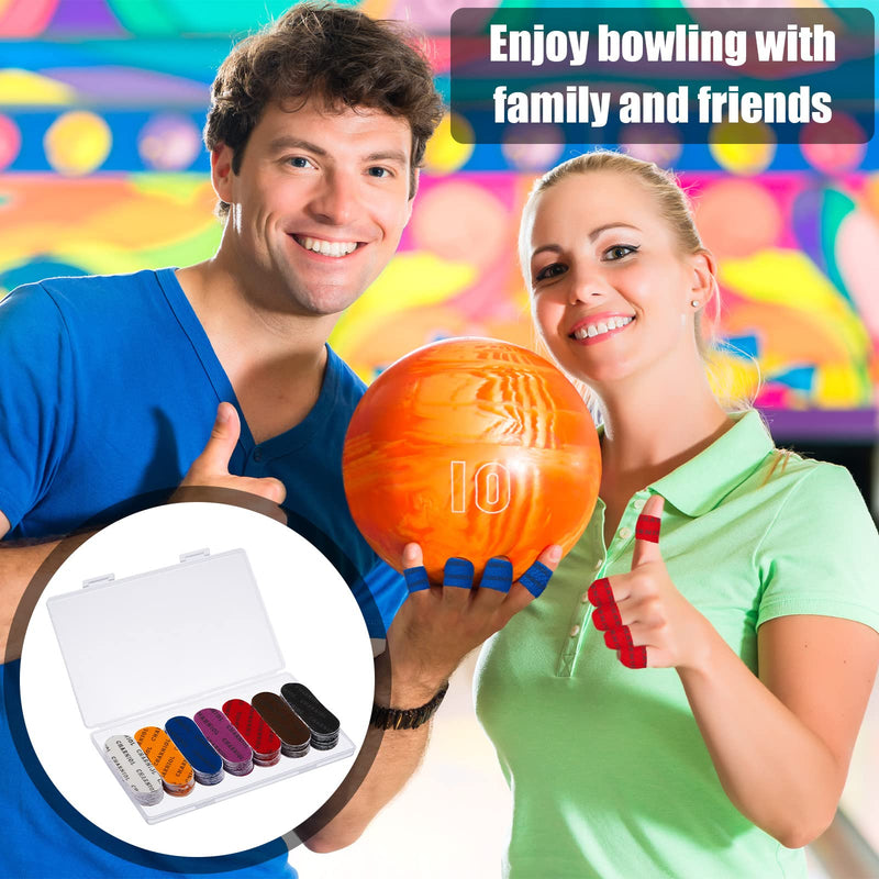 Charniol 140 Pieces Protective Performance Tape Bowling Tape Bowling Accessories for Men Bowling Thumb Tape Bowling Finger Tape with Plastic Storage Box for Sport Supplies - BeesActive Australia
