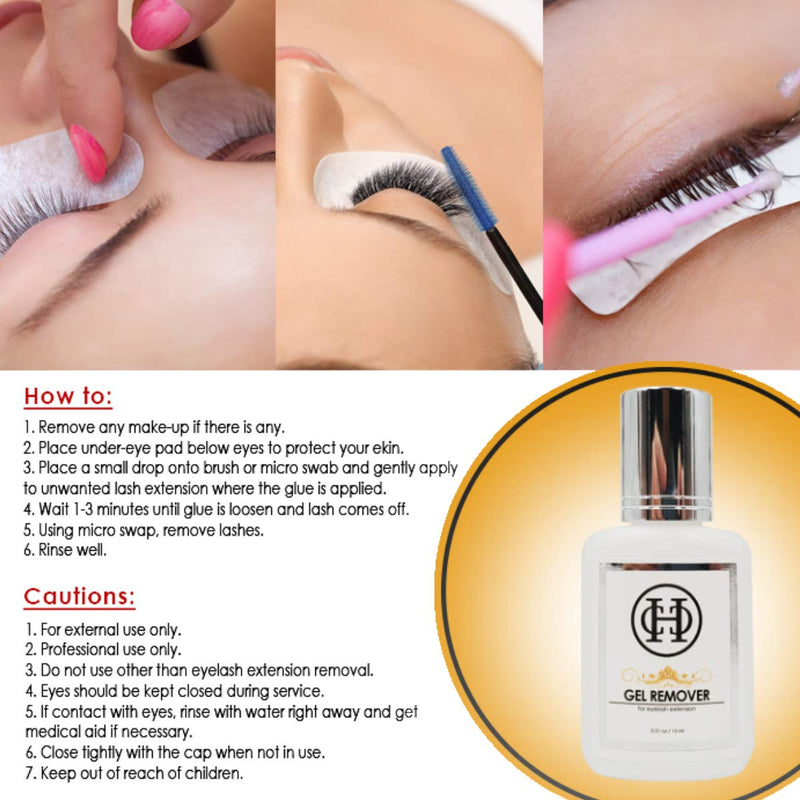 GEL REMOVER for Eyelash Extension Glue 15 ml MADE IN KOREA | COCOHONEY | Dissolution time: 60 seconds | Transparent Color and Pleasant smell - BeesActive Australia