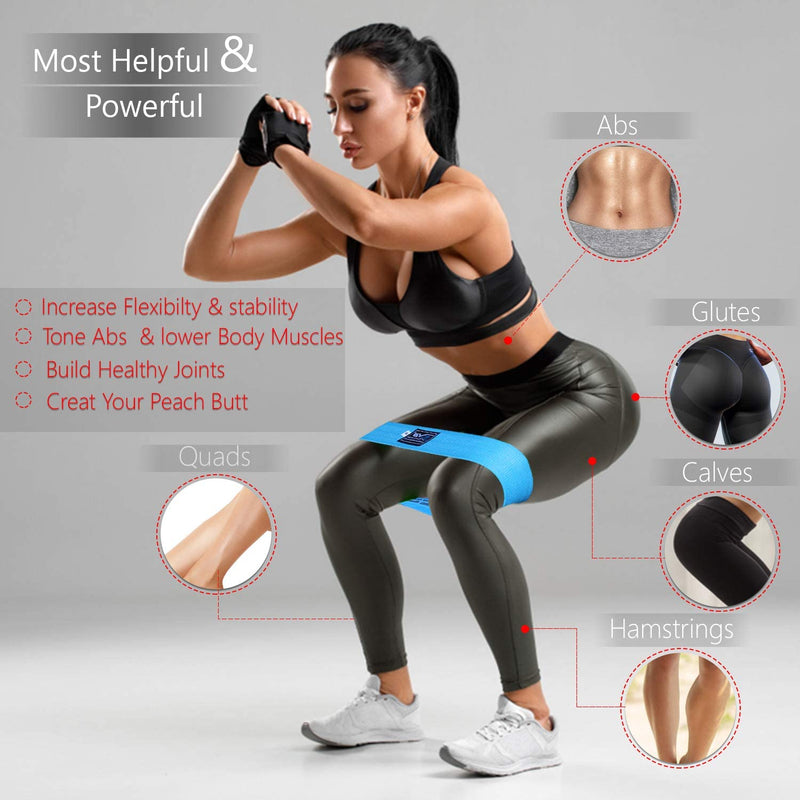 Islero Fitness EVO Resistance Bands for women with Non Slip Premium Fabric design Pull up Elastic Loops Gym Bands Best for Exercise of Legs Booty Glutes Hips Yoga Home Fitness [SOLD AS SINGLE BAND] PINK M - BeesActive Australia