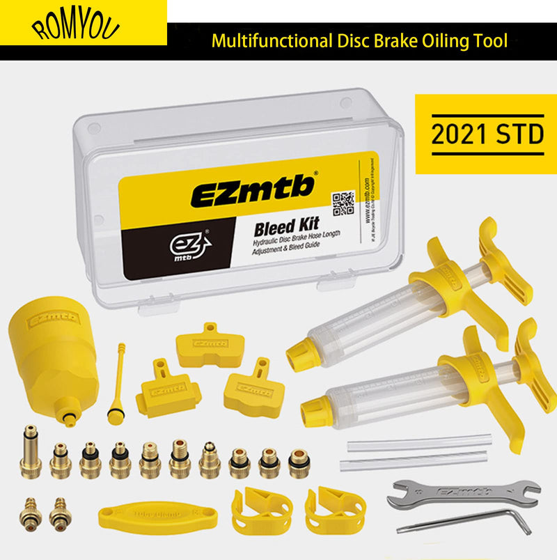 Brake Bleed Kit, Bicycle Bleeder Hydraulic Disc Brake Bleed Kit Tool for Shimano, for MAGURA, for TEKTRO, for SRAM Series Bike Brake Repair Tools Metal Joint - BeesActive Australia
