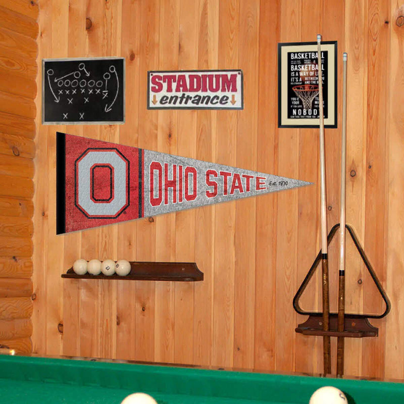 Ohio State Buckeyes Pennant Throwback Vintage Banner - BeesActive Australia