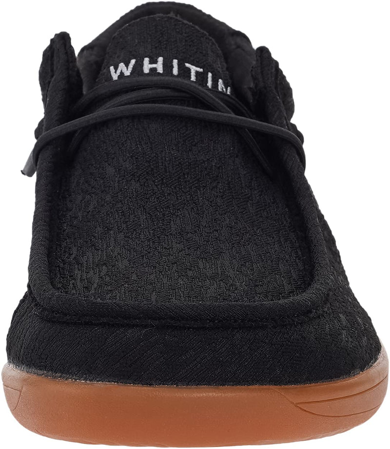 WHITIN Men's Wide Minimalist Barefoot Sneakers | Zero Drop Sole | Optimal Relaxation 12 Wide W86 | Black Gum - BeesActive Australia