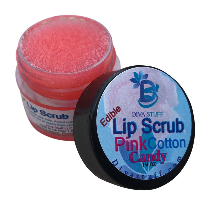 Diva Stuff Ultra Hydrating Lip Scrub for Soft Lips, Gentle Exfoliation, Moisturizer & Conditioner, Pink Cotton Candy – ¼ oz (Made in the USA) - BeesActive Australia