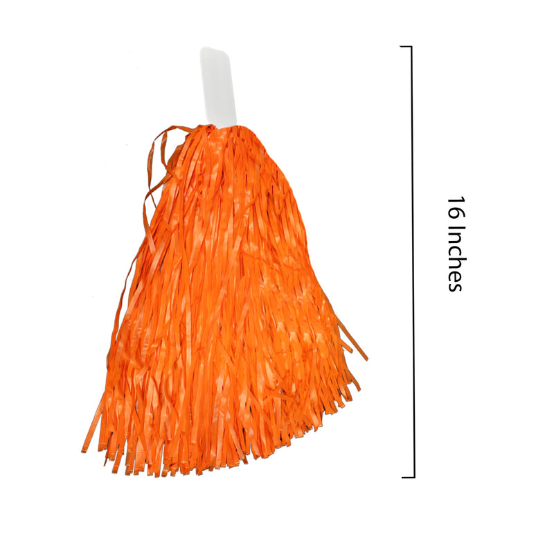 [AUSTRALIA] - Windy City Novelties Cheerleader Pom Poms - 12 Pack Orange 