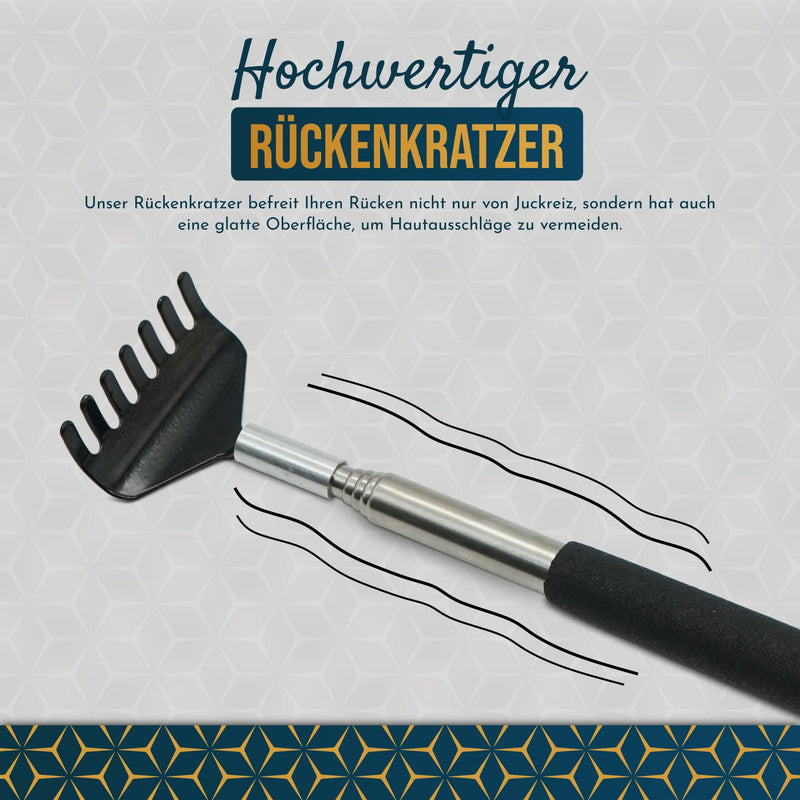 Pack of 2 Back Scratcher for Smooth Scratching Against Itching. Extendable Back Scratcher for Men and Women with Wide Head for Maximum Scratching Surface and Strong Telescope (20 to 68 cm) Pack of 2 - BeesActive Australia