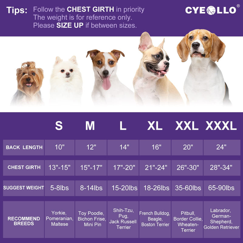 cyeollo Fleece Dog Sweater Reflective Zip Up Jacket Coat Dog Clothes Winter Coats for Small Medium Large Dogs Jackets Blue - BeesActive Australia